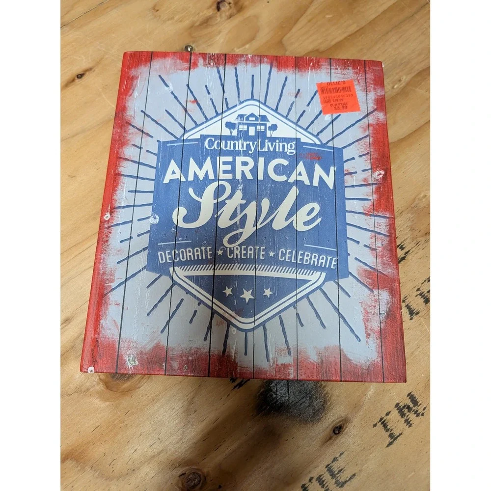 Country Living American Style Book Unisex OS Red Good Americana Decor Hardcover